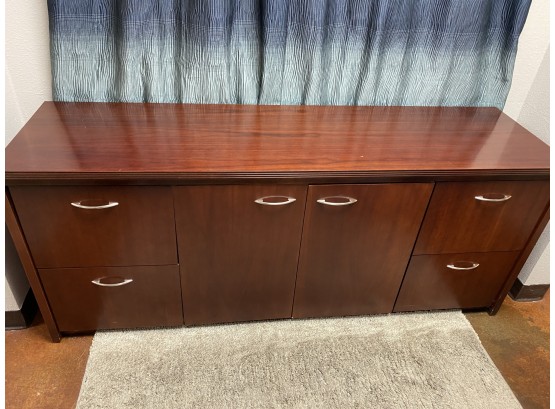 Six Foot Long Office Credenza With File Drawers And Storage