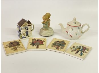 Ceramic Teapots, Coasters And Angles