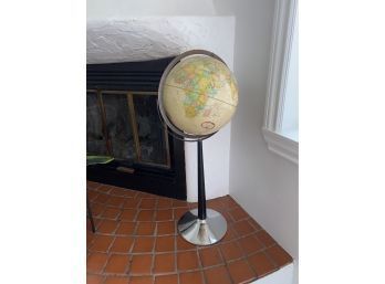 Vintage Tall Standing Replogly Globe With LeRoy Tolman Cartographer
