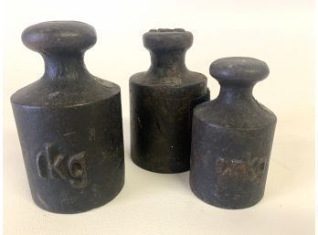 Set Of Three Vintage Weights