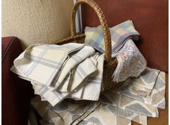 Basket Of Newer Napkins And Linens