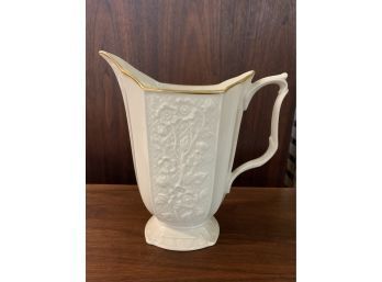 Beautiful Lenox Pitcher Hand Decorated With 24-K Gold Approx. 8 X 7 Inches