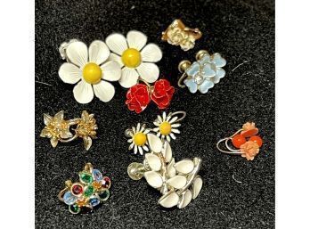Sweet Vintage Earring Collection, Garden Party: Clip Ons And Spring Backs