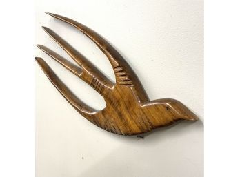 Mid Century Modern Carved Bird Figurine/wall Piece.