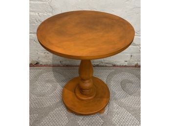 Vintage Turned  Wood Side Table,  Bright And Cheery
