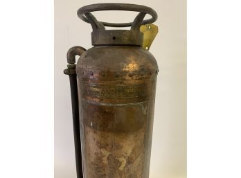 Vintage Copper Fire Extinguisher  / Underwriters Laboratories