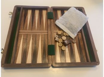 Wood Inlaid Backgammon Game Set