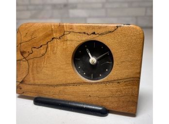 Artsy Wood Desk Clock. 5 X 2.5