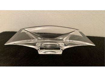 Vintage Nambe Planar Crystal Modernist Rectangular Bowl 9.5 X 5.5
