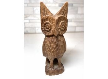Sweet Wood Carved Owl. Approx 6 Inches High
