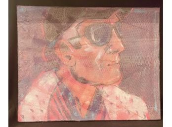 Mixed Media (16 X 20) Wire Wrapped Orig Canvas,  Mystery Man 2
