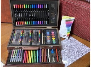 Large Box Of Colorful Art Supplies