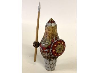 Carved & Painted Wood Figurine 6 Inch