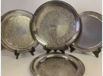 Silverplate Serving Trays Set Of Four