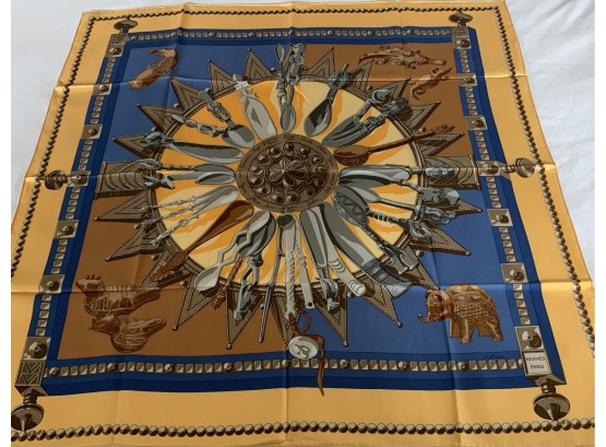 Hermes Scarf Cuillers D Afrique Approx. 35 X35