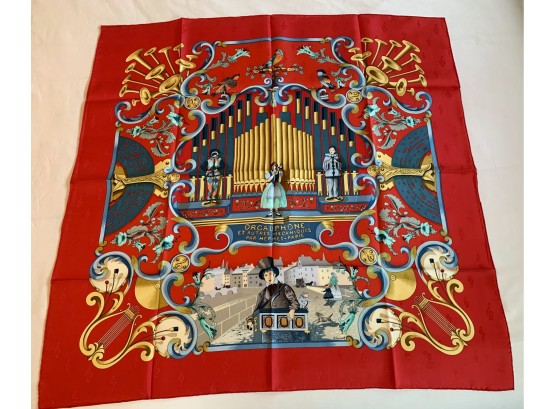 Hermes Scarf Orgauphone Et Autres Mcaniques By Franoise Faconnet Approx. 35 X35