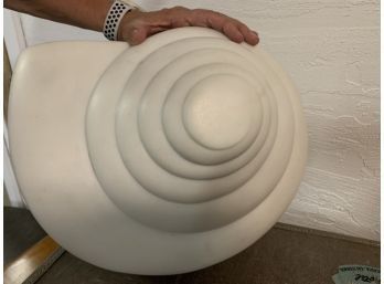 Large Signed Carved  Marble Seashell By Haggerty