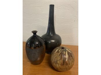 Trio Of Ceramic Vases