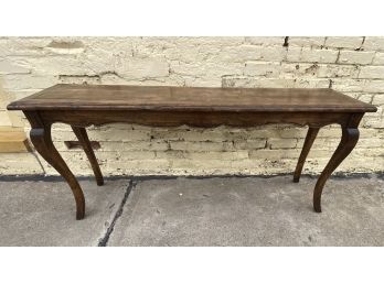 French Sofa Back Table, All Wood Entry Way Table Or Sofa Table 55.5x13x25 Inches