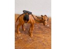 Leather Wrapped Camel Figurine.  Approx 7.5 High