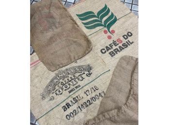 Vintage Coffee/burlap Sacks, Reuse, Recycle, Re Invent