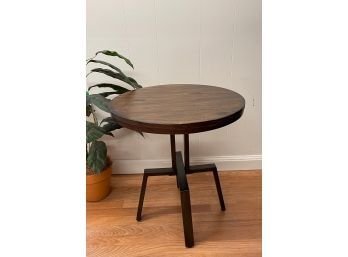 Classic Wood Topped/iron Base End Table/side Table
