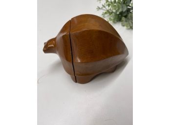 Hand Carved Wooden Acorn With Secret Drawer For Treasures.