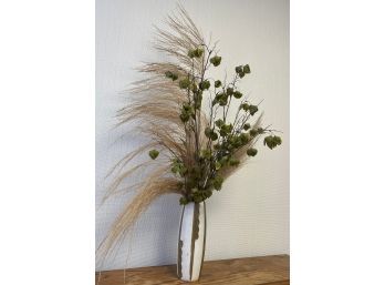 Organic Vase With Pampas Inspired Floral