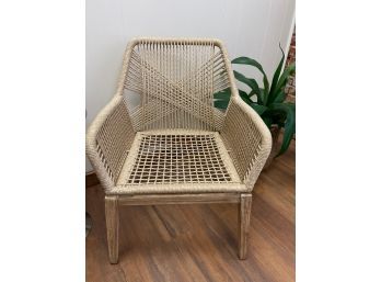 Mid Century Modern Organic Woven Rope Chair, Organic And Stylish.  Natural Color.