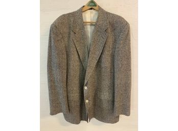Mens Silk Suit Jacket Made In Poland Size 52 Long