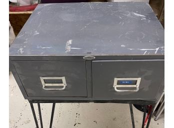Vintage Industrial Cole Steel.  Gray Double File Drawer