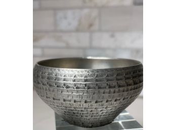 Lovely Carved And Etched Silver/pewter Trinket Bowl