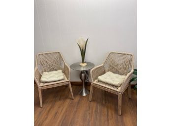 Mid Century Modern Organic Woven Rope Chair, Organic And Stylish.  Natural Color.