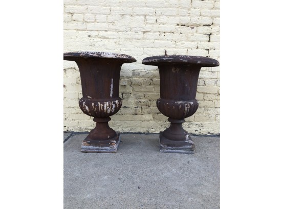 Two Large Urns About 28 Tall