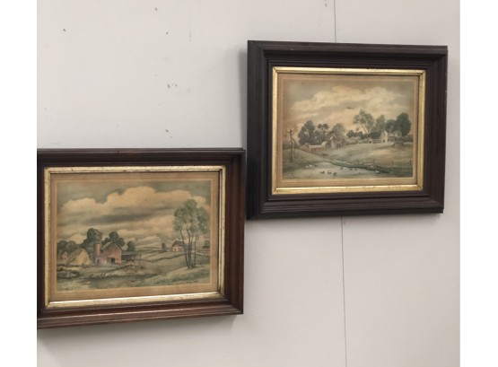 Antique Framed Watercolors.  Nicely Framed