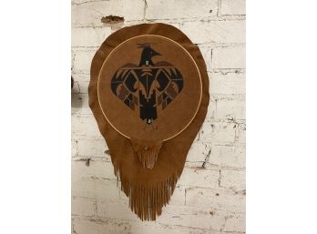 Native American Stylized Eagle On Leather