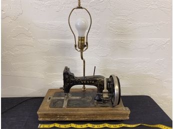 Antique Sewing Machine Lamp