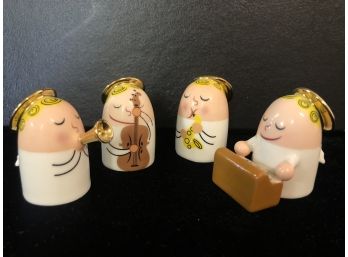 Alessi Christmas Angels Band Porcelain Figures  1 X 2 Inches