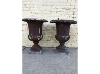 Two Large Urns About 28 Tall