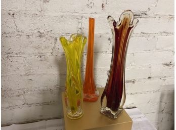 Trio Of Three Mid Century Vases