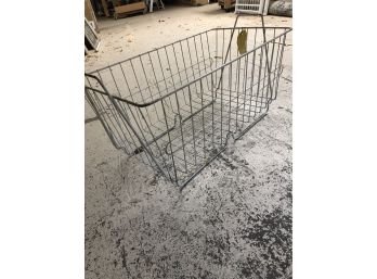 Vintage Wire Laundry Basket-  Such A Great Find