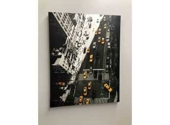 NYC Taxi Street Scene Canvas