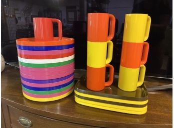 Colorful Mid Century Heller Ware Dishes