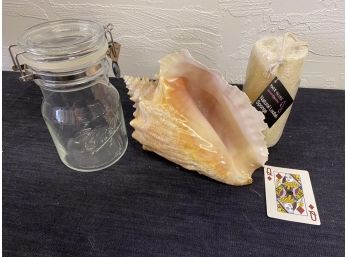 Large Old Shell And Bathroom Trio