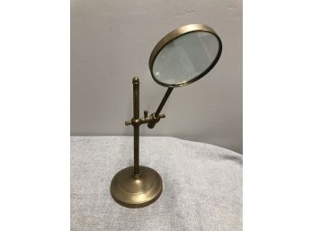 Vintage Brass Articulating Magnifying Glass.