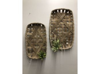 Woven Wall Baskets X 2