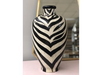 Large Z-Gallerie Zebra Vase