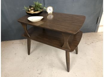 2 Tiered Mid Century Modern Side Table