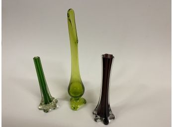 Three Glass Vases