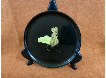 Vintage Couroc Serving Tray With Mouse And Cheese